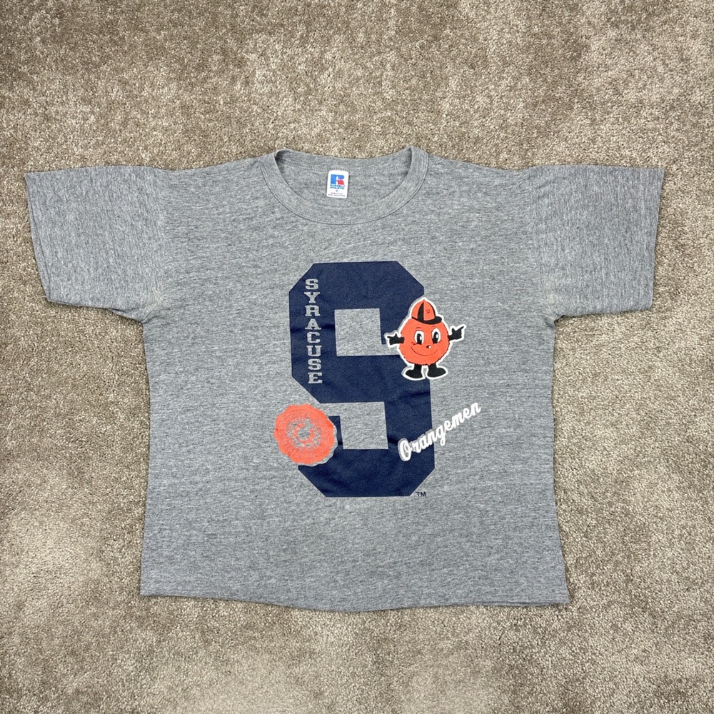Vintage 80s‎ Russell Athletic Syracuse Orange Single Stitch T Shirt Medium